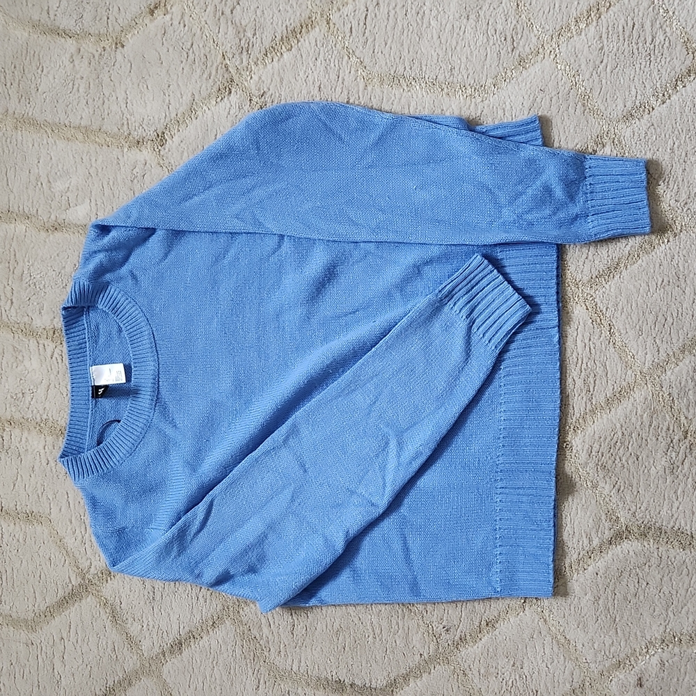 Blue knit sweater